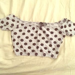 Forever 21 Polka Dot Crop Top